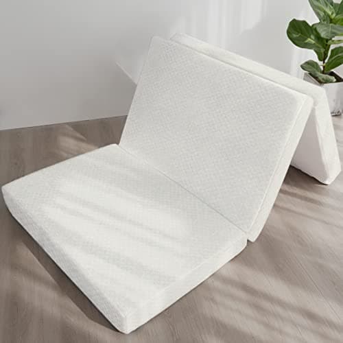 Memory Foam Tri-Fold Mattress Topper, Waterproof & Ultra Soft, Twin Size