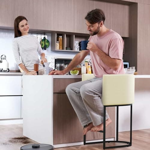 1. Modern 26 Counter Height Bar Stool with Backrest and Soft Cushion