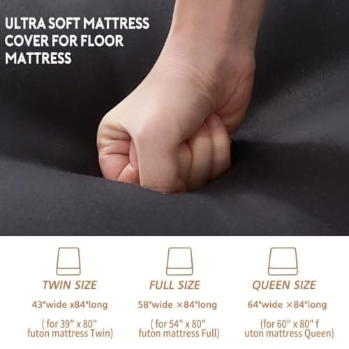 Soft Twin, Full & Queen Size Futon Cover with Zipper