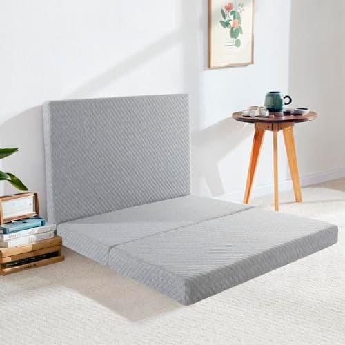 CertiPUR-US 3 Inch Tri-Fold Gel Foam Mattress, Adjustable Softness, Relief for Back Pain