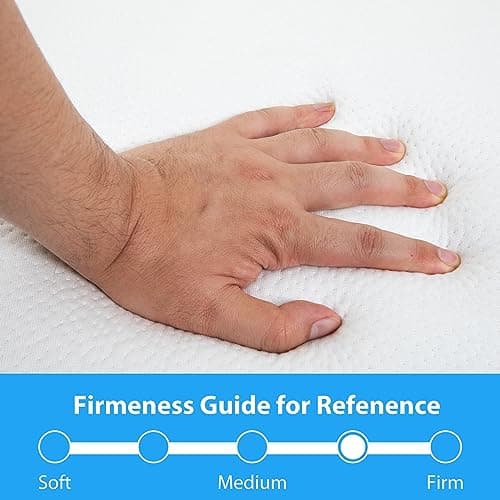 CertiPUR-US Certified 3 Inch Memory Foam Tri-Fold Mattress Topper, Washable Cover, Non-Slip Bottom, Camping & Guest Beds