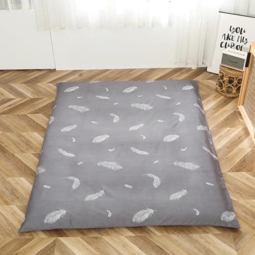 EFELIM Queen 150x200cm Printed Japanese Futon Mattress Cover with Zipper