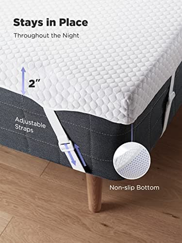 PERLECARE Premium Soft Queen Mattress Topper for Pressure Relief and Cooling Sleep