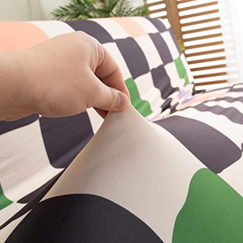 LiveGo Elastic Bottom Futon Slipcover for Stretch Folding Sofa Bed, Printed Couch Cover Protection