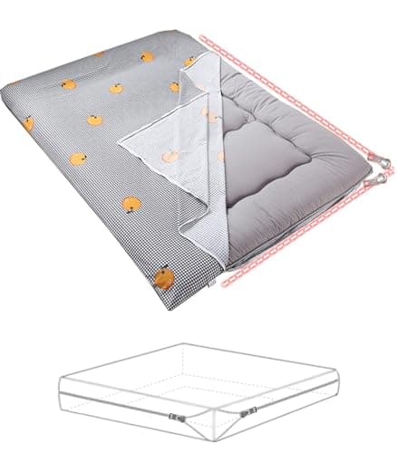 EFELIM Queen 150x200cm Printed Japanese Futon Mattress Cover with Zipper