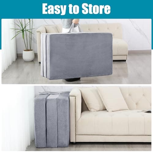 MABOZOO Portable Twin Mattress Topper with Non-Slip Bottom