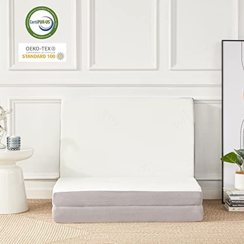 Tri-fold Memory Foam Folding Mattress for Camping and Road Trips