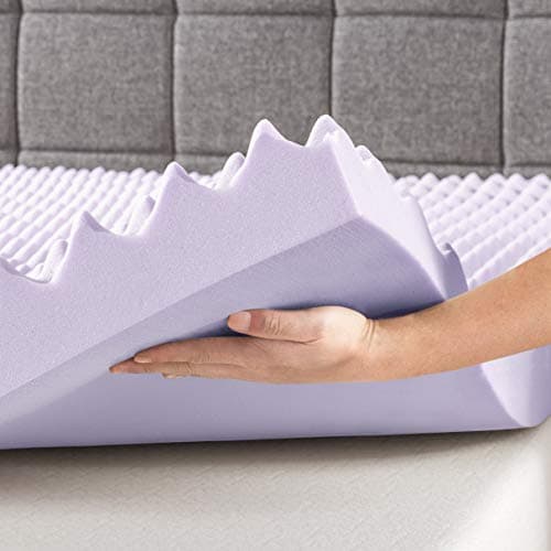 Best Price 3 Inch Egg Crate Memory Foam Mattress Topper with Lavender Infusion, CertiPUR-US Certified, Twin XL
