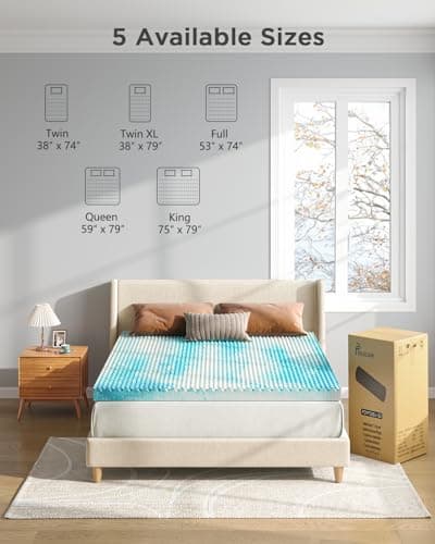 2-Inch Queen Egg Crate Memory Foam Mattress Topper for Pressure Relief & Cooling