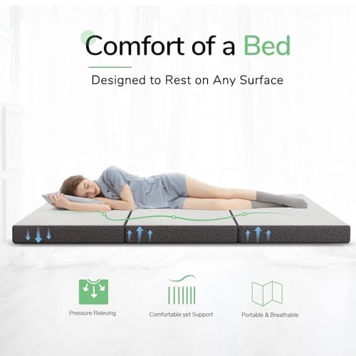 Novilla Tri-Fold Full Mattress, 4 Inch Memory Foam