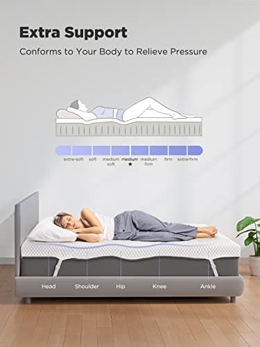 PERLECARE Premium Soft Queen Mattress Topper for Pressure Relief and Cooling Sleep