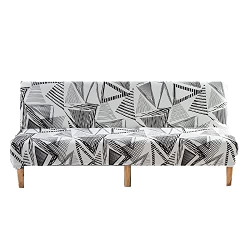 Premium Polyester Futon Cover for Full Size Armless Sofas, Machine Washable Velvet Peacock Blue - SFCT