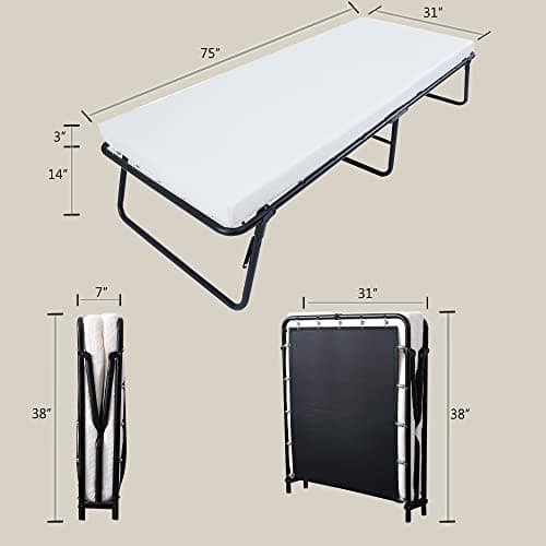 Leisure Foldaway Guest Bed - Portable Memory Foam Mattress