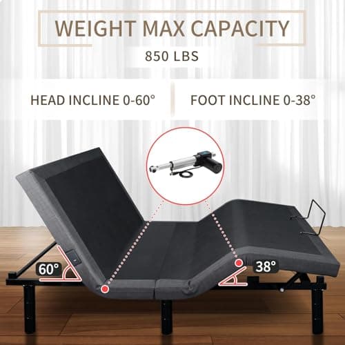 Wireless Remote Electric Queen Bed Frame with Zero Gravity & USB Ports