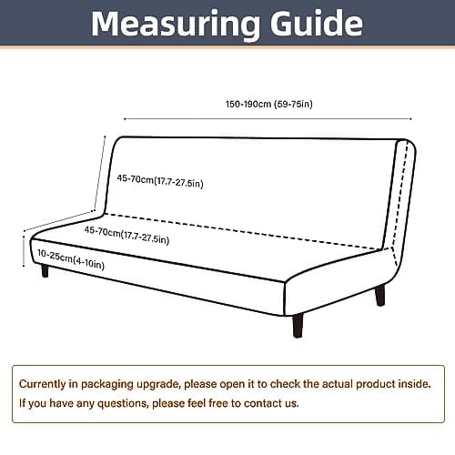 CZL Waterproof Futon Covers, Leakproof Sofa Bed Protector, Stretch Jacquard Slipcover for Kids and Pets