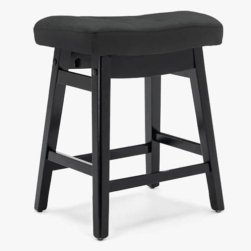 Black Counter Height Bar Stools Set of 2 for Kitchen Counter