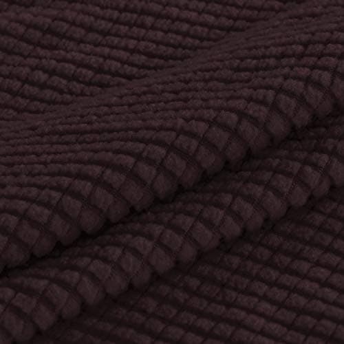 Turquoize Stretch Elastic Futon Couch Cover, Thick Soft Biscotti Beige