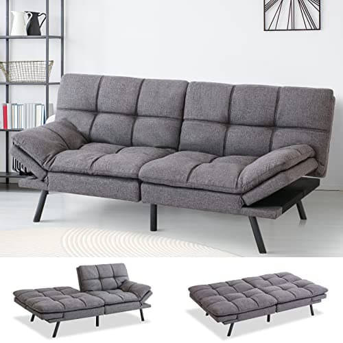 Convertible Memory Foam Sofa Bed for Living Room, Office, Apartment