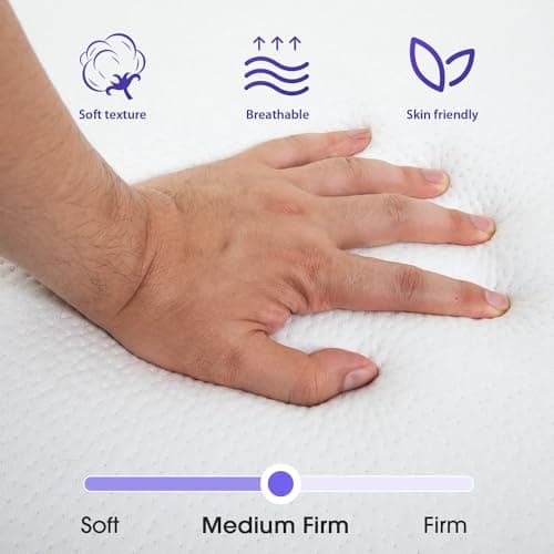 Queen Tri-Fold Memory Foam Mattress Topper - Portable, Washable, Non-Slip Bottom