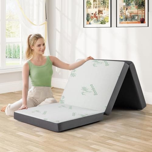 KOMFOTT 4 Inch Tri-Fold Foldable Mattress with Storage Bag