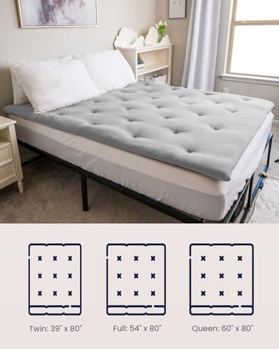 ZonLi Light Grey Japanese Full Size 2.5'' Cotton Tatami Mattress