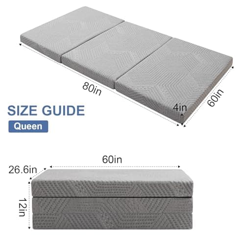 Trifold Memory Foam Mattress for Toddler Bed