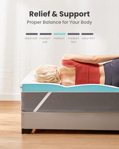 Dreamsmith 2 Inch Cooling Gel Memory Foam Mattress Topper for Back Pain