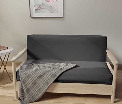 LANE LINEN Full Size Dark Grey 100% Cotton Futon Slipcover