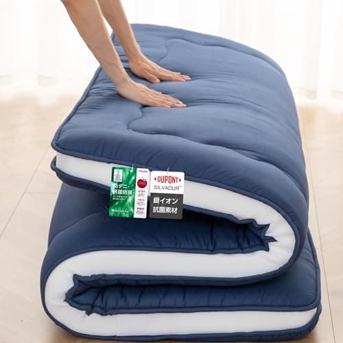 4" Foldable Japanese Shiki Futon Mattress, Grey, 39 x 80 for Camping