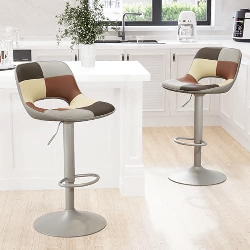 TanGreen Boho Colorful YOUNIKE Bar Stool Set of 2