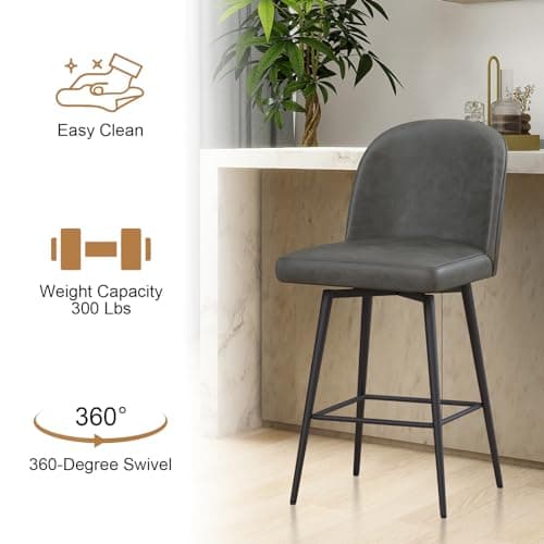 3-Piece Set of Counter Height Swivel Bar Stools