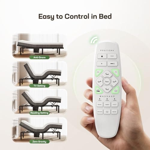Queen Adjustable Bed Base with Massage and USB Ports