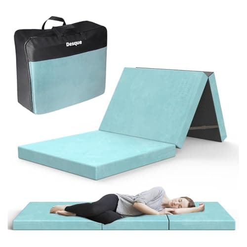 3 Inch Memory Foam Trifold Mattress with Washable Cover for Guests & Travel