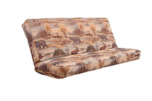 UpNorth Premium Futon Cover for 6-8 inch Mattress (Black Bear)