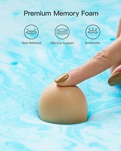 PERLECARE Cooling Gel Memory Foam Mattress Topper for Pressure Relief Back Pain