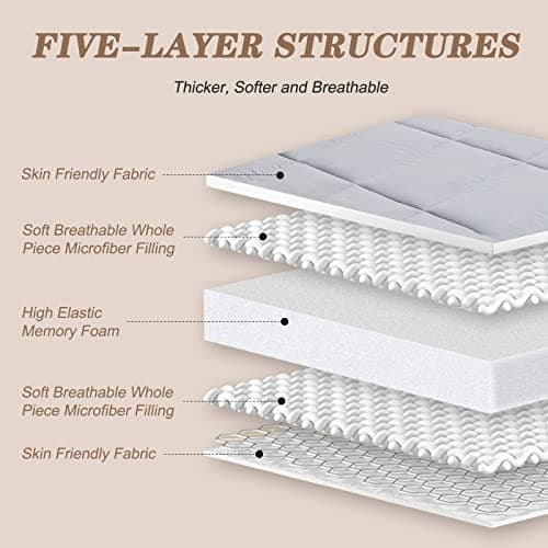DoCred Twin Size Extra Thick Foldable Memory Foam Tatami Mat Mattress