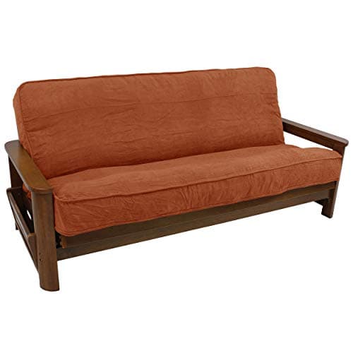 Indigo Full Size Blazing Needles Solid Microsuede Futon Cover