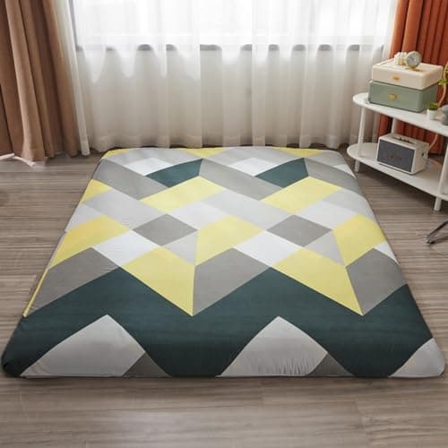 EFELIM Queen 150x200cm Printed Japanese Futon Mattress Cover with Zipper