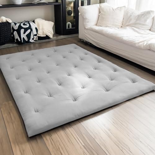 ZonLi Light Grey Japanese Full Size 2.5'' Cotton Tatami Mattress