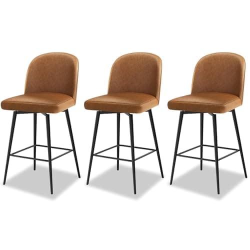 3-Piece Set of Counter Height Swivel Bar Stools
