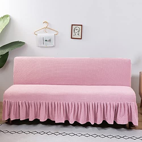 Stretch Armless Futon Sofa Bed Cover - Machine Washable - Medium (150-170cm)