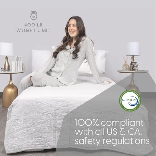 Milliard Deluxe Diplomat Twin Foldable Bed with Memory Foam Mattress