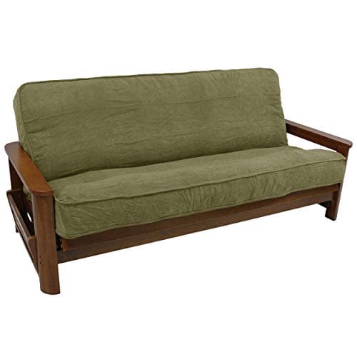 Indigo Full Size Blazing Needles Solid Microsuede Futon Cover