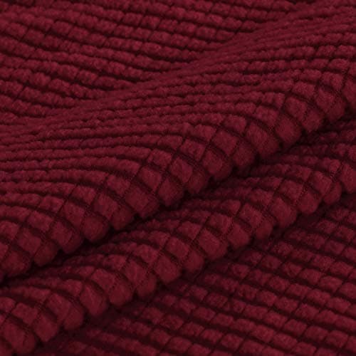 Turquoize Stretch Elastic Futon Couch Cover, Thick Soft Biscotti Beige