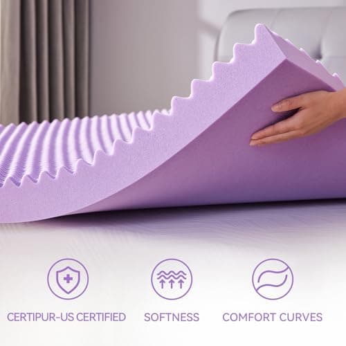 2 Inch Egg Crate Memory Foam Mattress Topper for College Dorm Twin XL Bed, CertiPUR-US Certified, 39x80 Inches