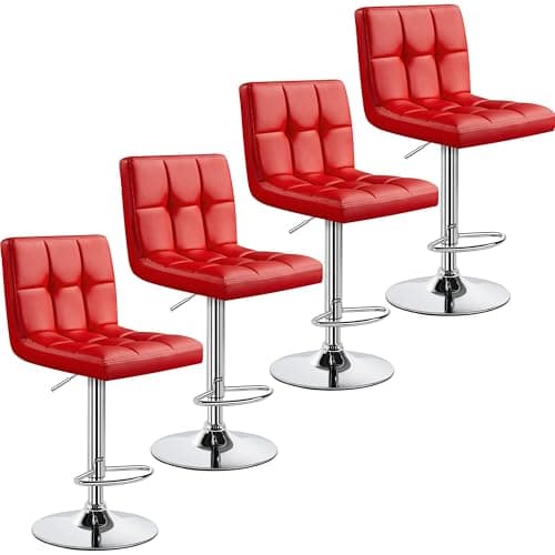 Yaheetech Modern Counter Height Bar Stools Set of 2, Light Gray