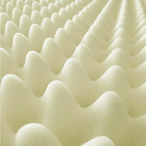 Gilbin Egg Crate Hi-Density Foam Mattress Topper for Support and Pain Relief - Twin XL