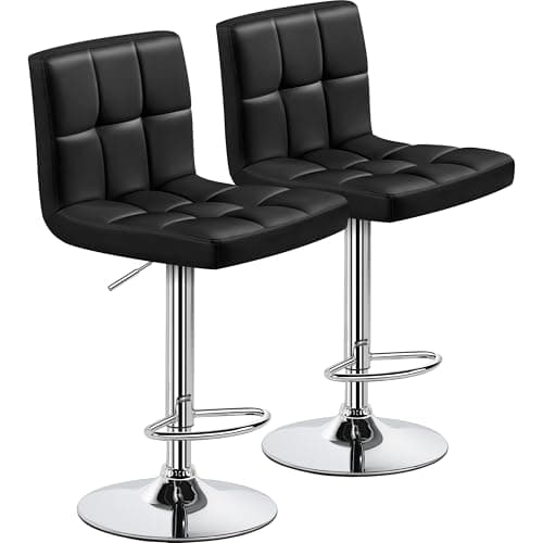 Yaheetech Black Counter Height Bar Stools Set of 2