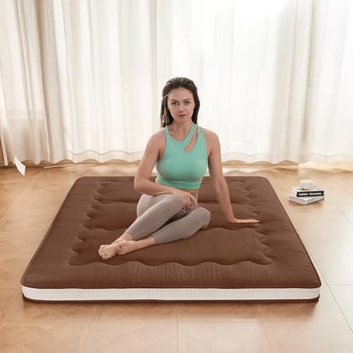 Extra Thick Japanese Foldable Futon Mattress for Guests and Travel
