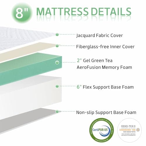 Adjustable Bed Base Queen with Memory Foam Mattress and Smart Features